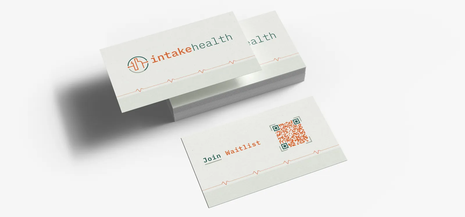 Intake Health waitlist business cards