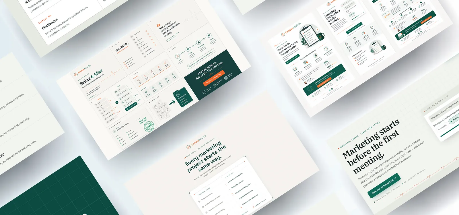 Intake Health website design elements
