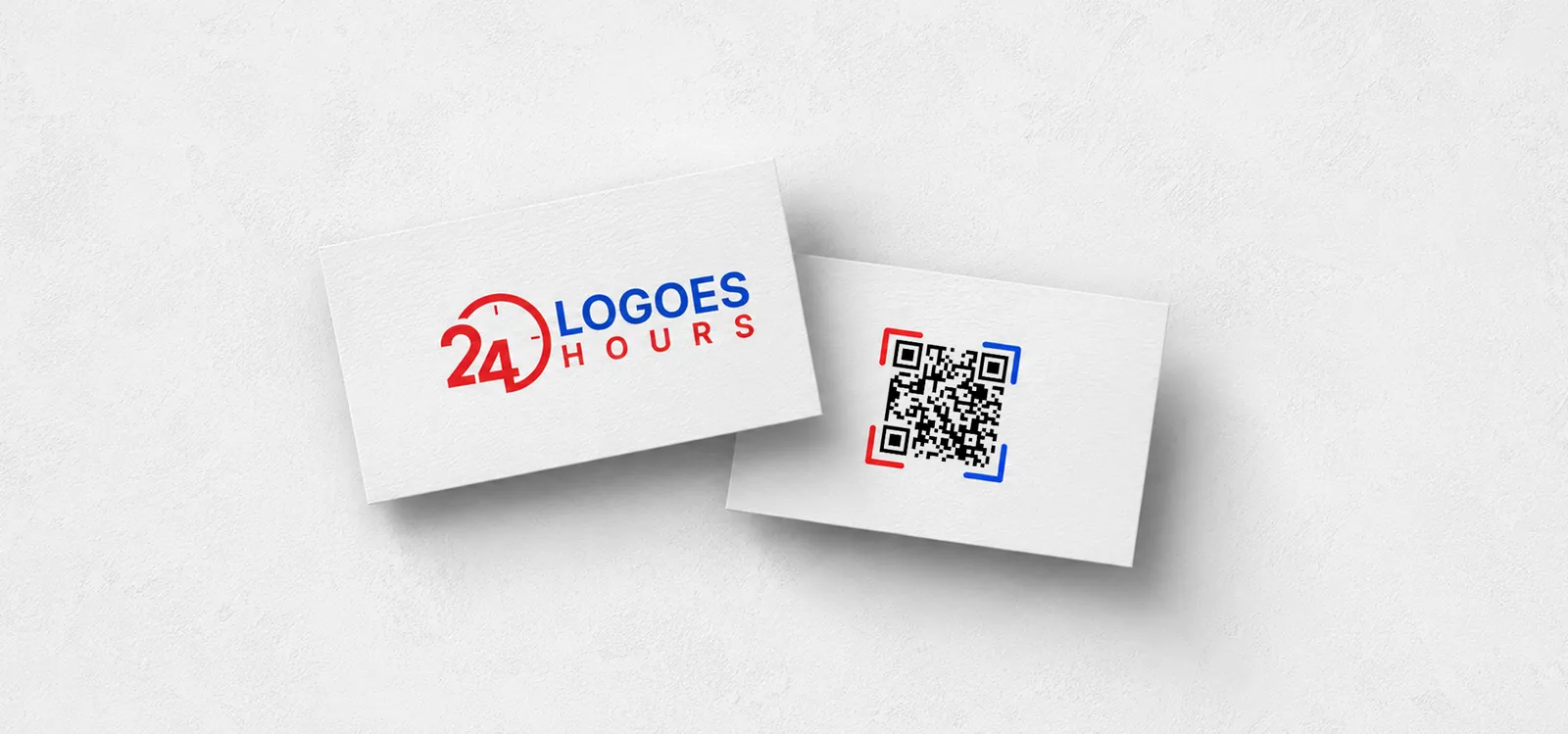 Logos24hours business cards with QR code