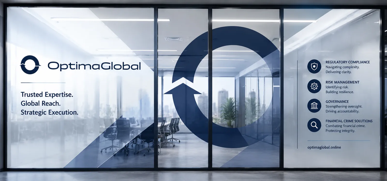 Optima Global office door sign