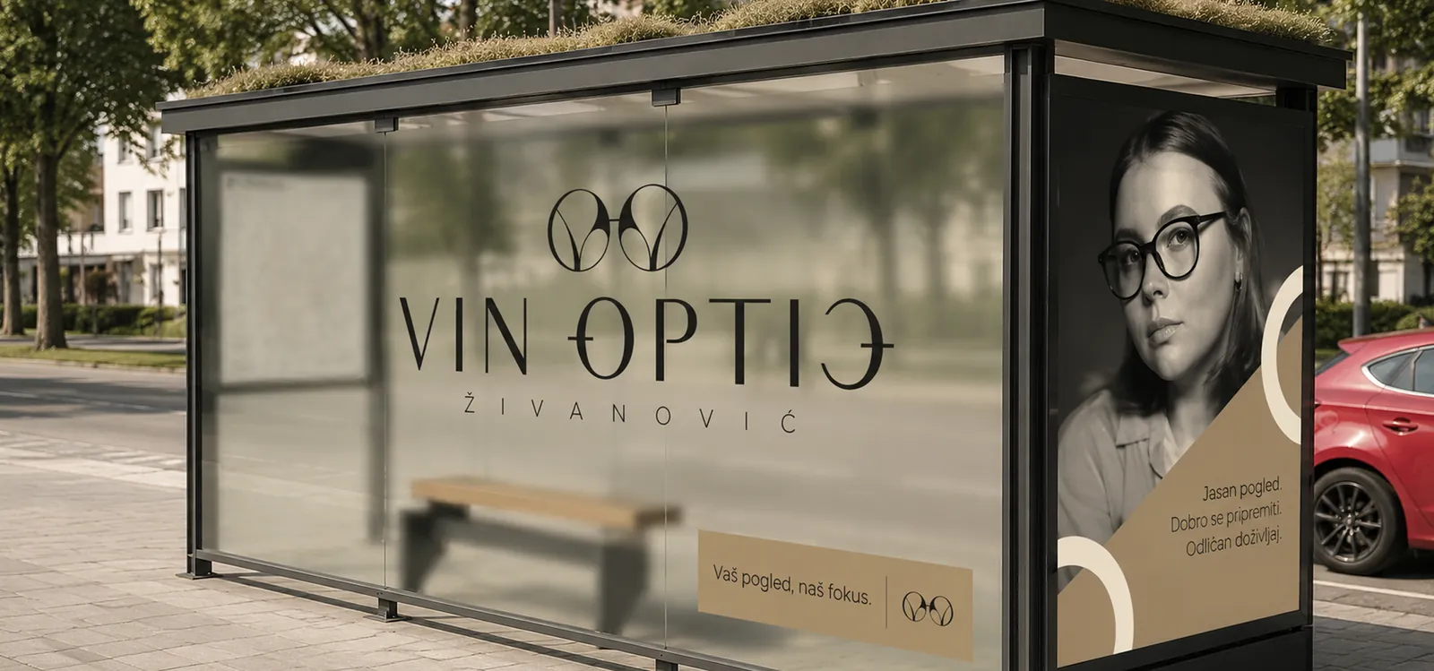 Vin Optic bus-stop poster
